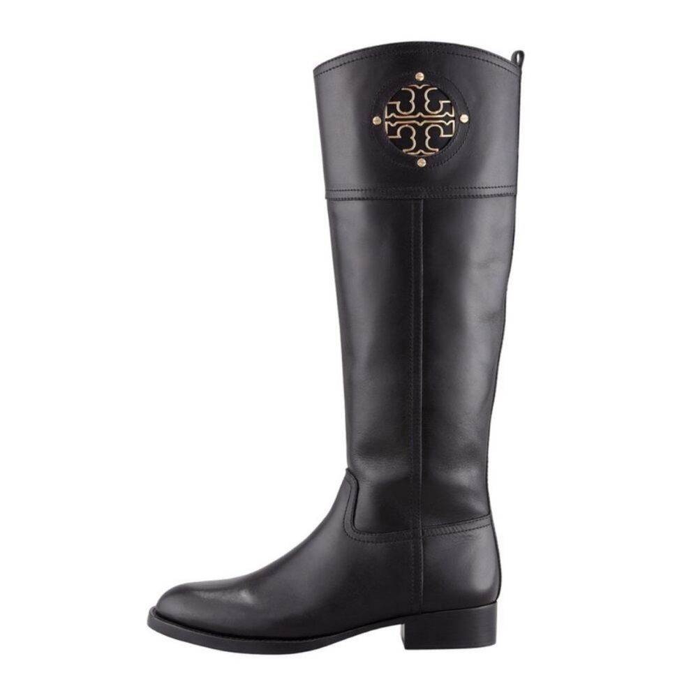 Tory Burch Kiernan Black Ridding Leather Boots size 6